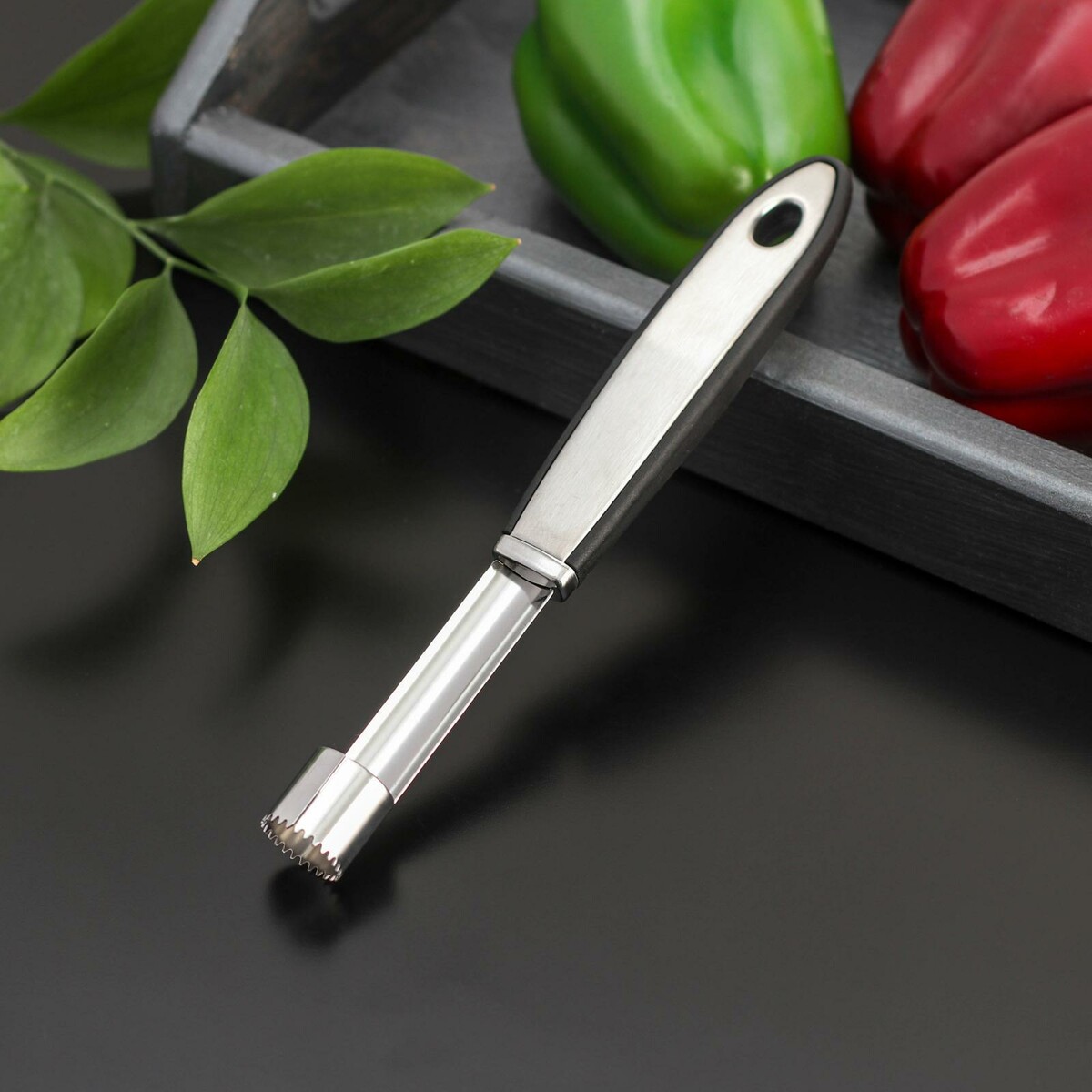 Нож для сердцевины доляна blade, 21 см, ручка soft-touch, цвет черный нож для удаления сердцевины доляна lime 20×2 см черно зеленый