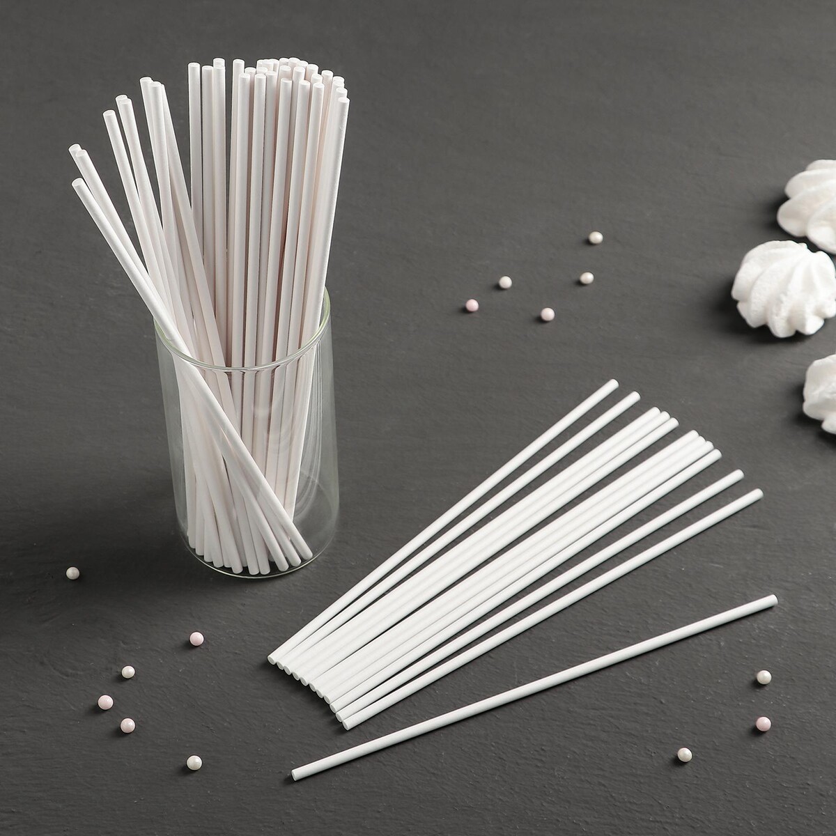 Набор палочек для кондитерских изделий доляна, d=0,4 см, 20 см, 50 шт набор шпажек для канапе бамбук 24 шт