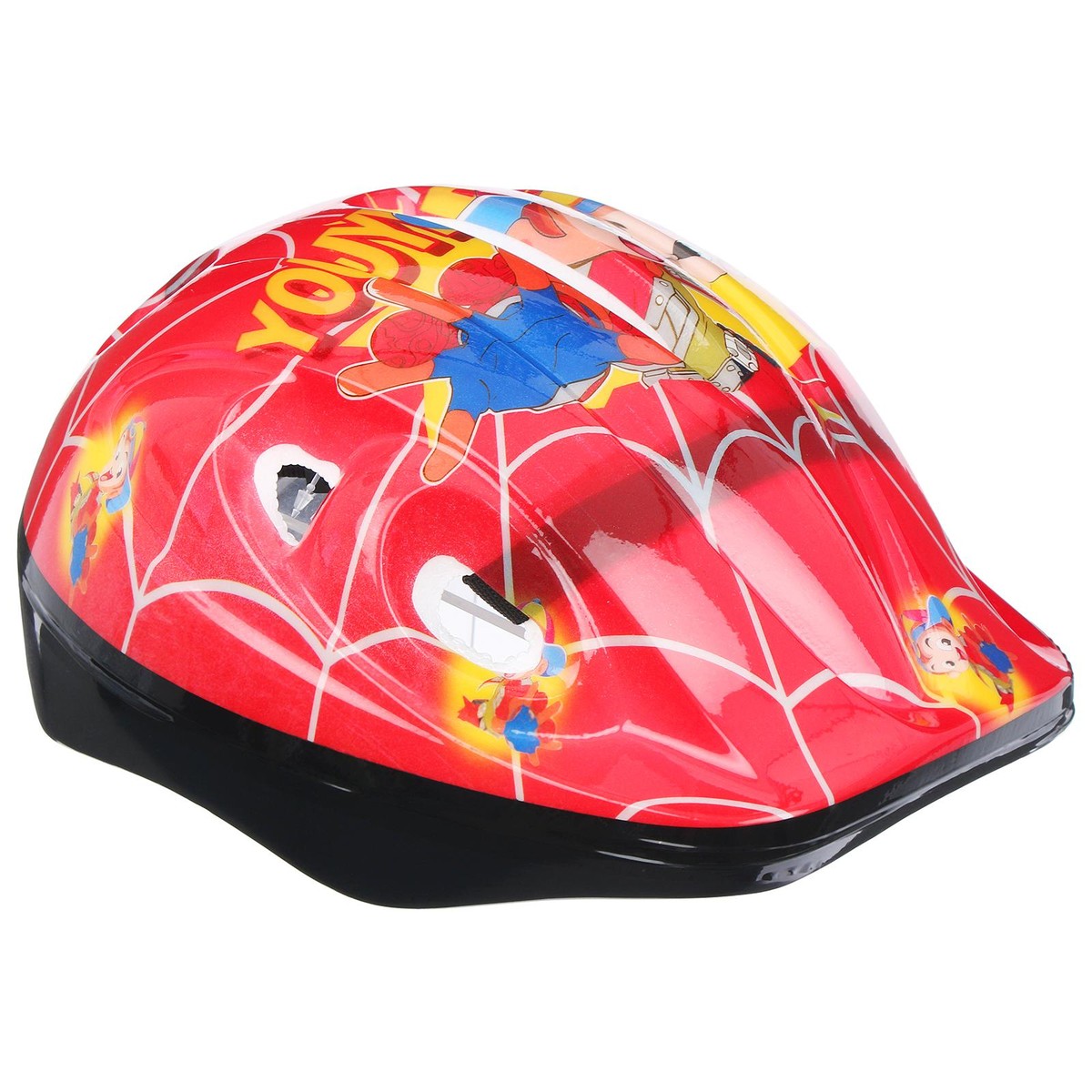 Шлем защитный детский onlytop ot-502, обхват 52-54 см, цвет красный шлем открытый взрослый insane aurum пу красный