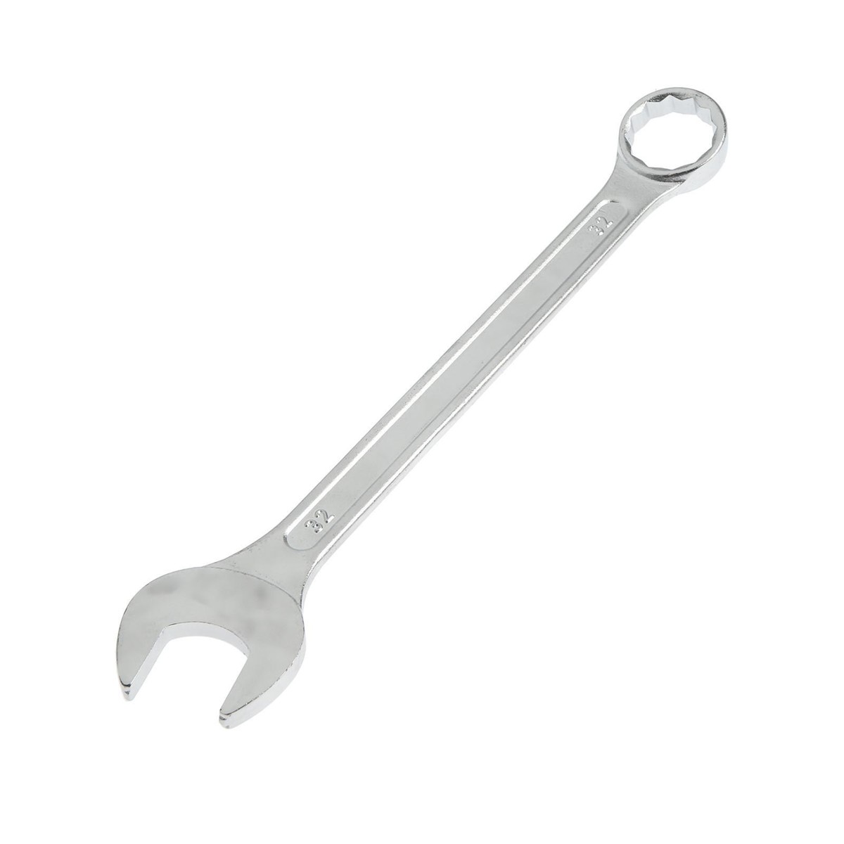 Ключ комбинированный тундра, хромированный, 32 мм ключ комбинированный трещоточный тундра crv полированный 72 зуба 18 мм