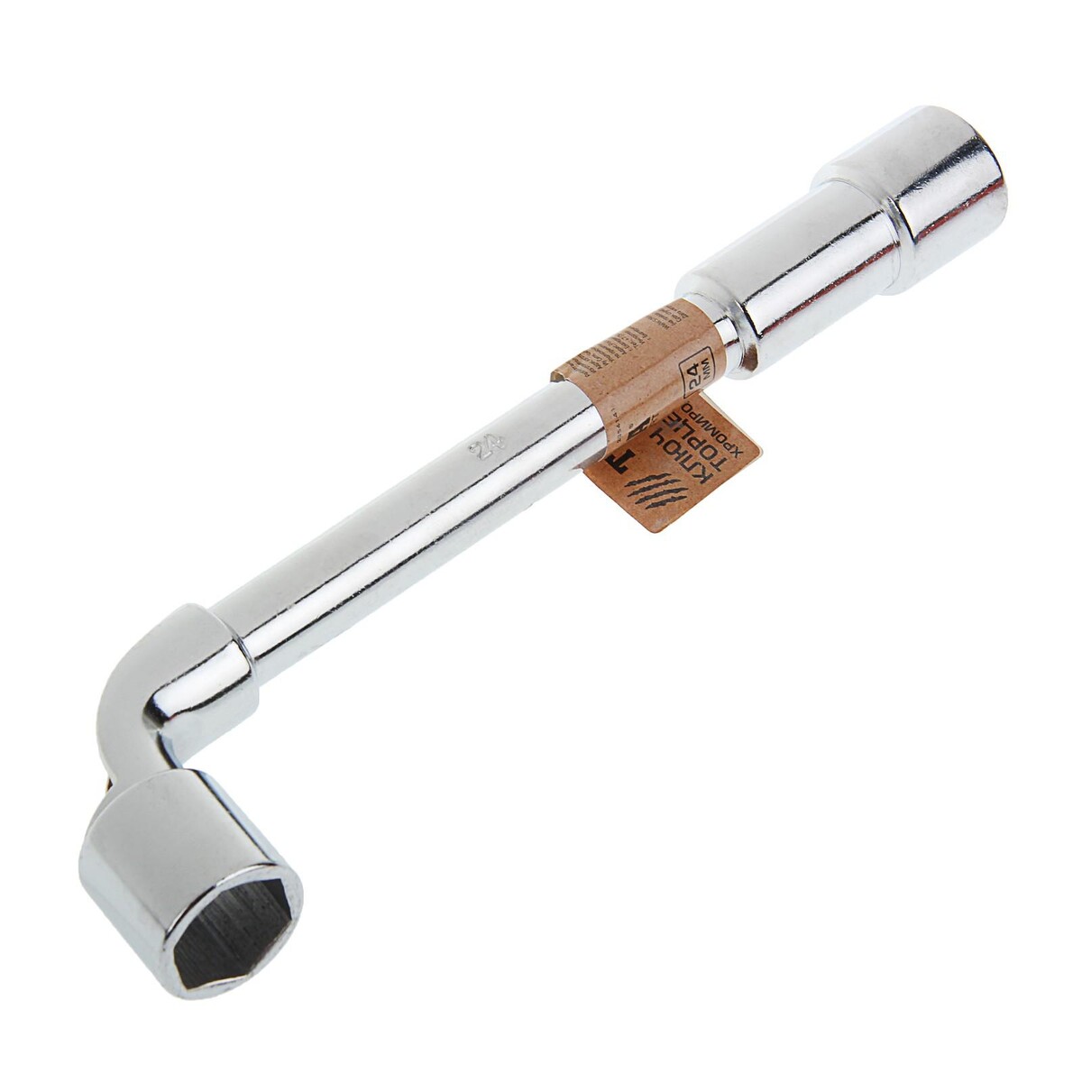 Ключ торцевой г-образный тундра, 24 мм ключ баллонный сервис ключ 77774 с длинной ручкой г образный кованый 22 x 375 мм