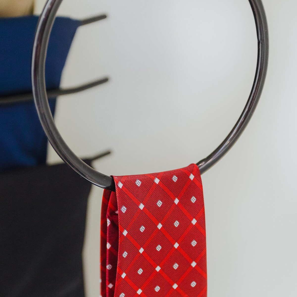 Вешалка для галстуков и шарфов доляна, 13,5×23×0,7 см, антискользящее покрытие, цвет чёрный Доляна 0517441 - фото 4