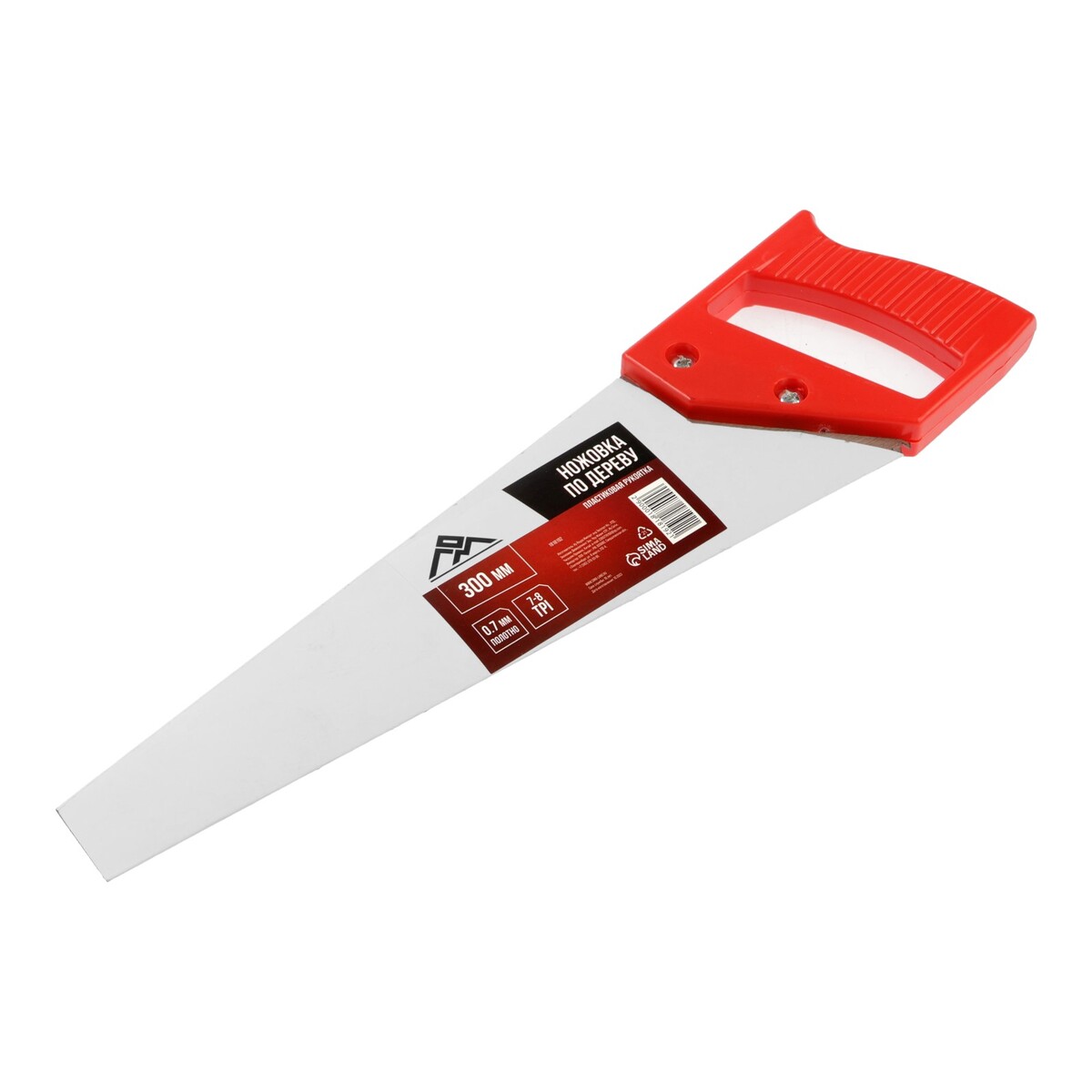 Ножовка по дереву лом, пластиковая рукоятка, 7-8 tpi, 300 мм ножовка по металлу лом пластиковая рукоятка 300 мм