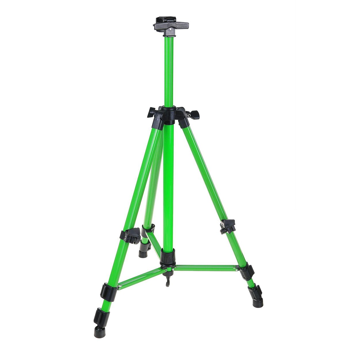 Мольберт телескопический, тренога, металлический, зеленый, размер 51-153 см мольберт телескопический тренога металлический с уровнем ручкой компасом