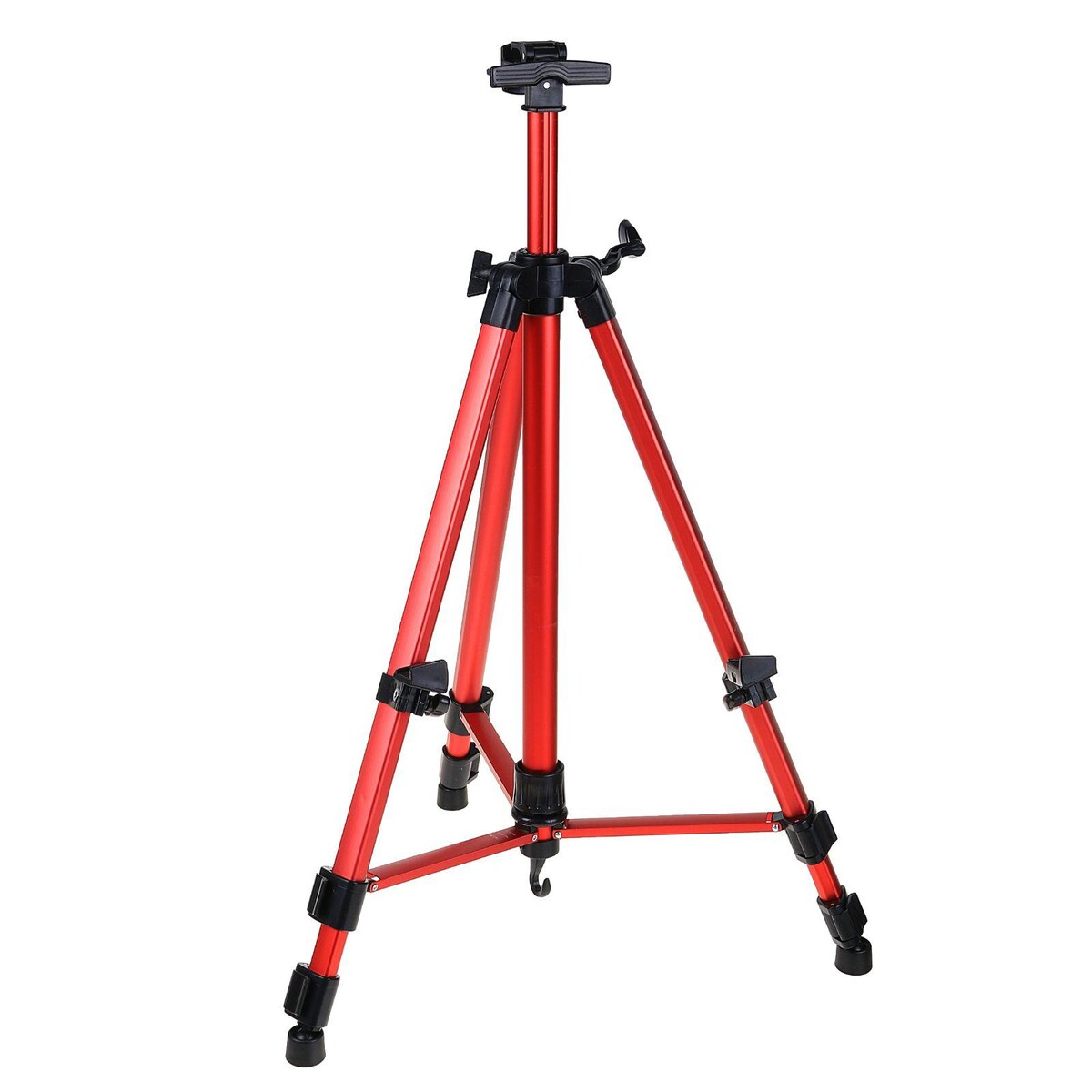 Мольберт телескопический, тренога, металлический, красный мольберт демонстрационный настольный тренога 3 5 × 14 × 19 см