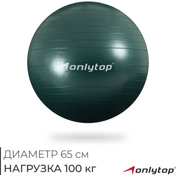 Фитбол onlytop, d=65 см, 900 г, антивзры