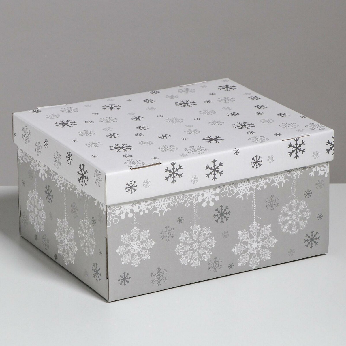 

Складная коробка let it snow, 31,2 х 25,6 х 16,1 см, Серый