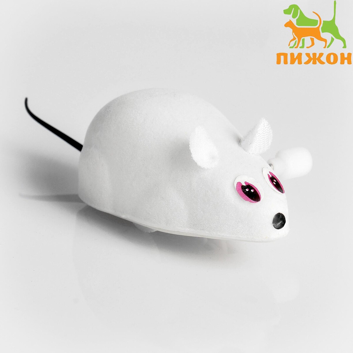 Мышь заводная, 7 см, белая миска нестандартной формы белая 15 5 х 14 см 650 мл