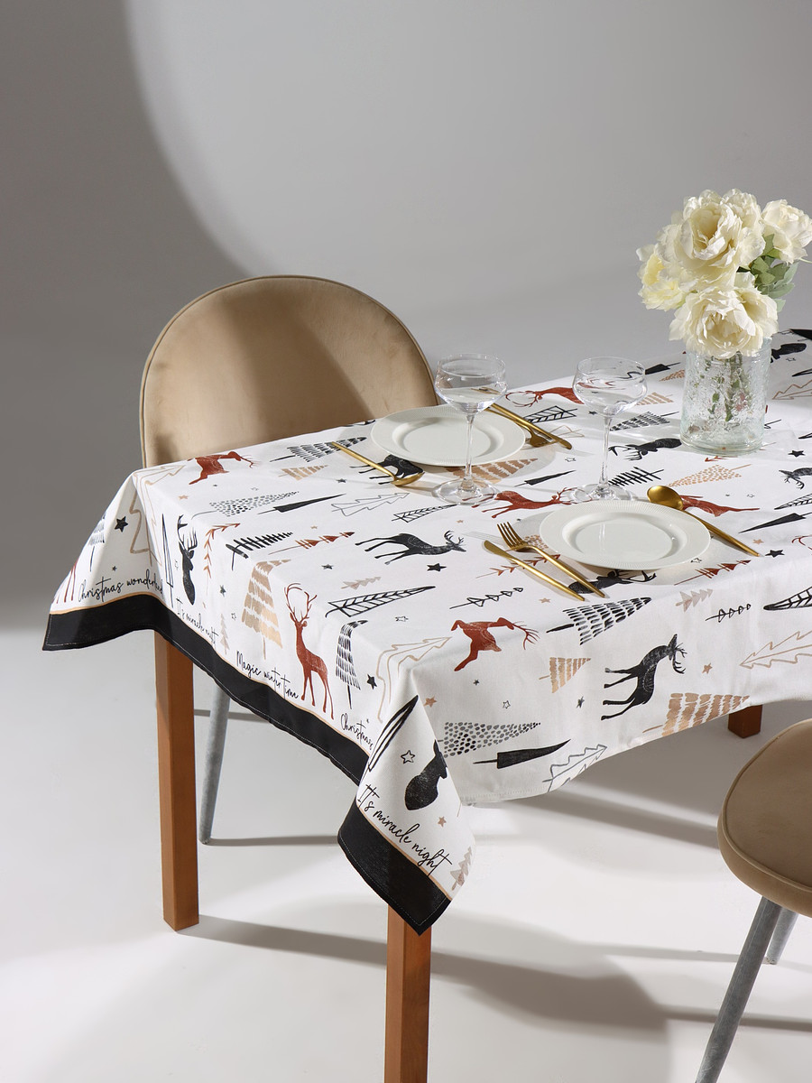 

Скатерть, Белый;черный