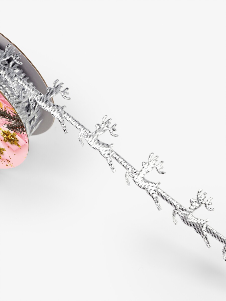 

Лента декоративная фигурная, Серебристый