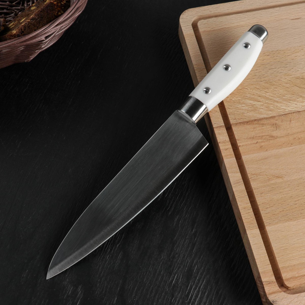 Нож кухонный доляна нож кухонный универсальный доляна sparkle лезвие 12 5 см белый