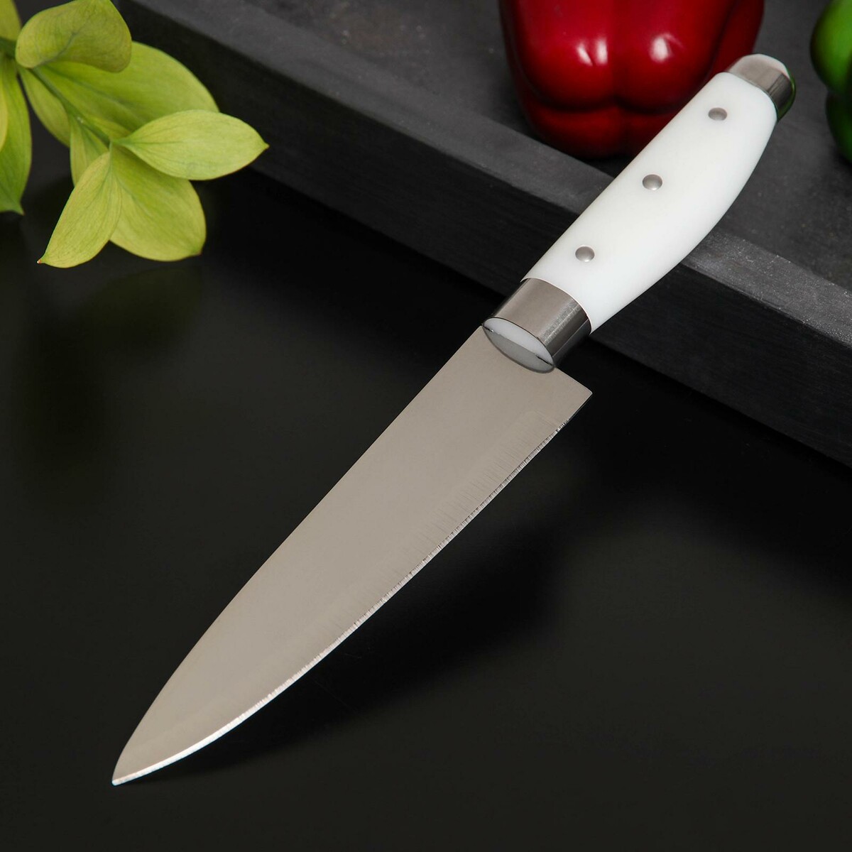 Нож кухонный доляна нож топорик кухонный доляна sparkle лезвие 20 см белый