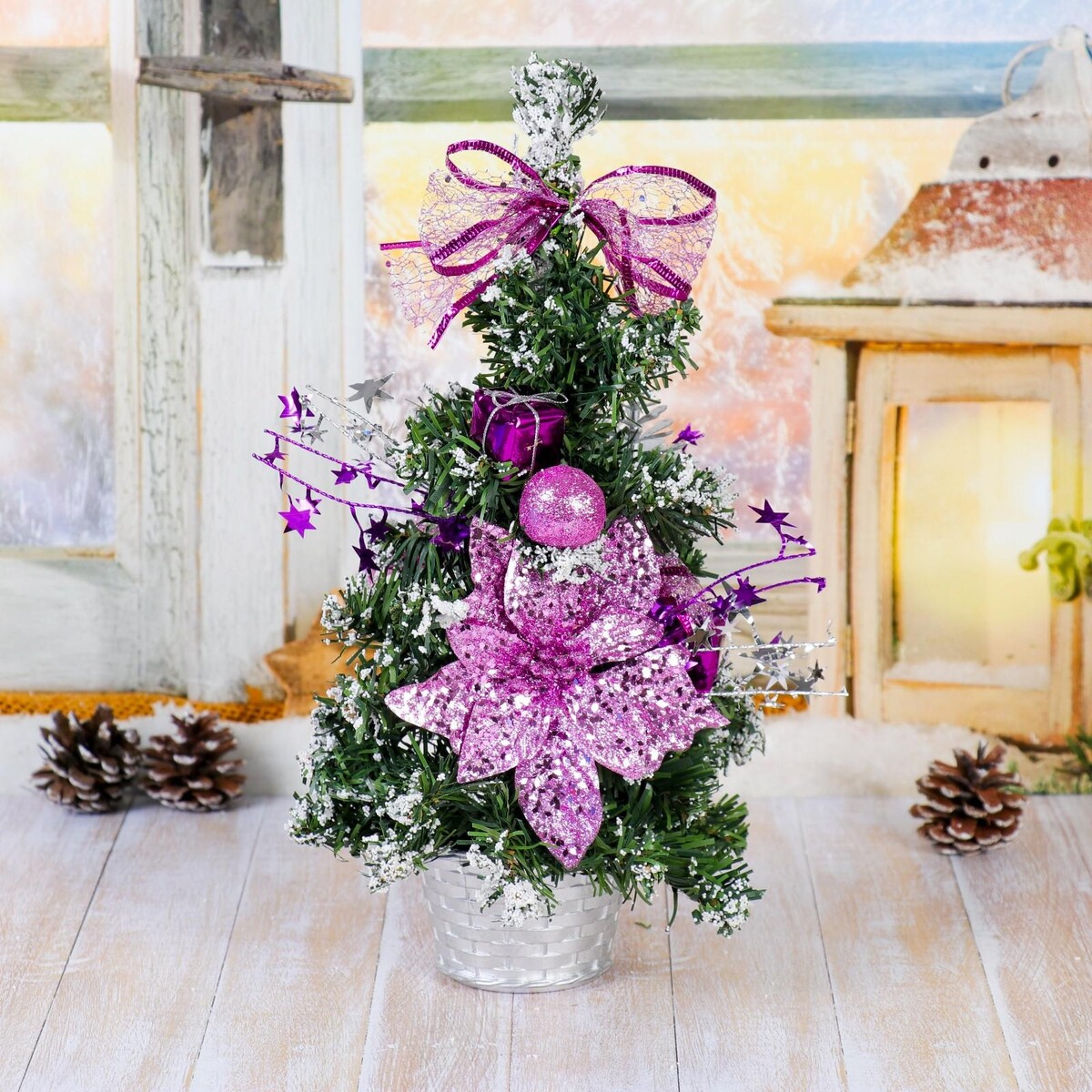 

Искусственная елка настольная, Зеленый