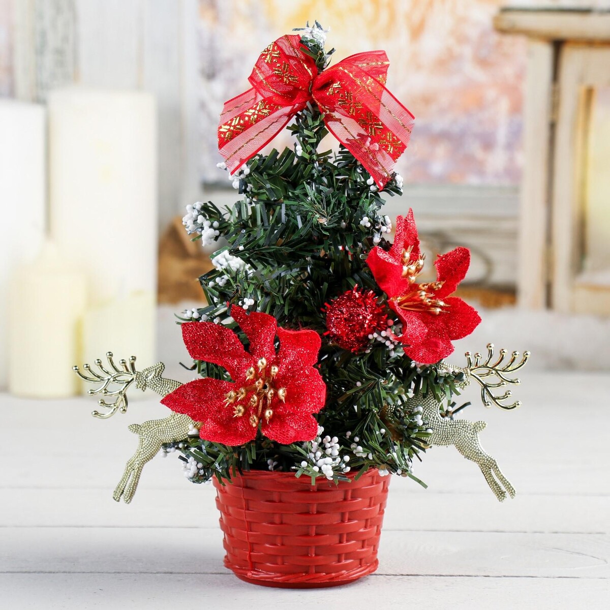 

Искусственная елка настольная, Зеленый