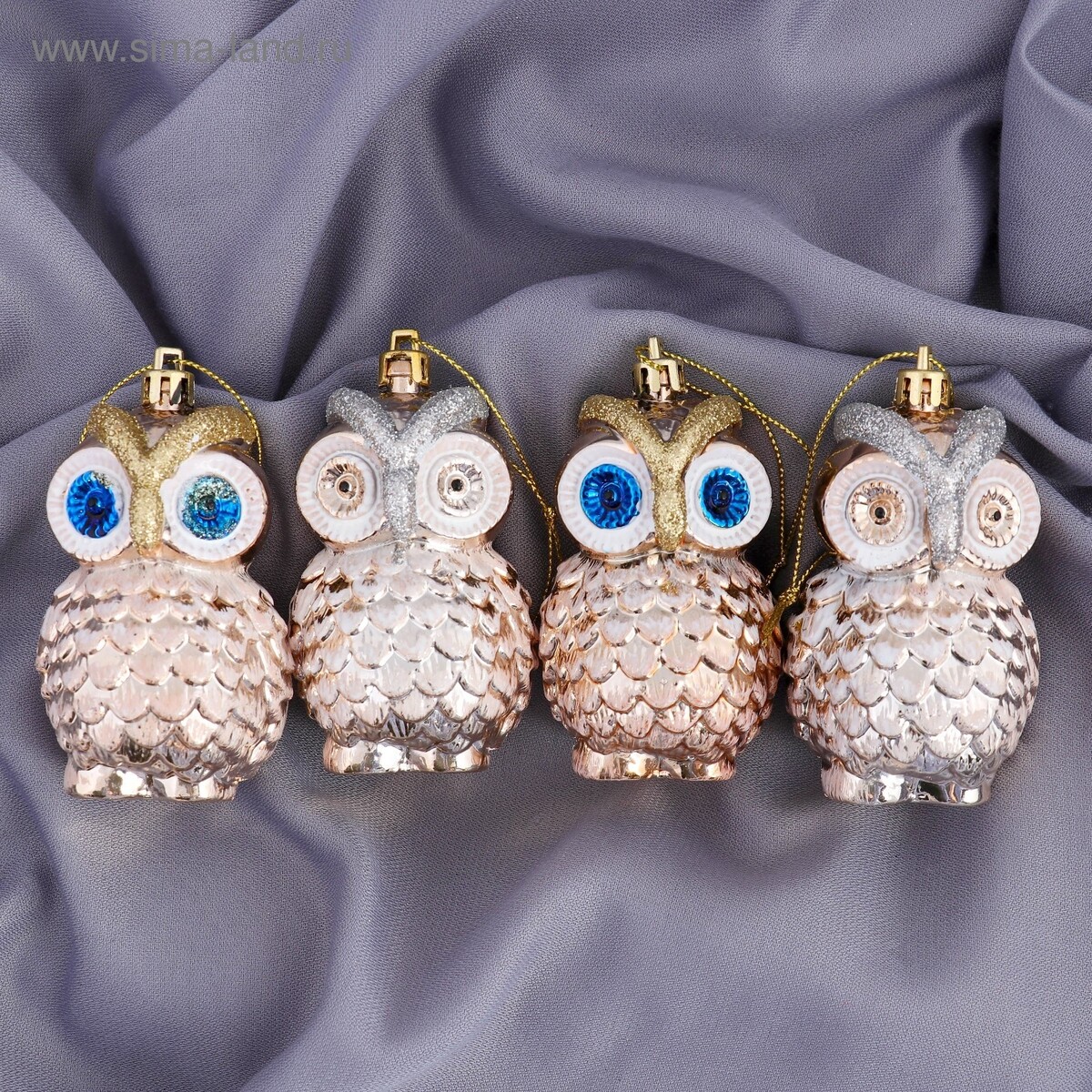 

Ёлочные игрушки 4 шт., Разноцветный