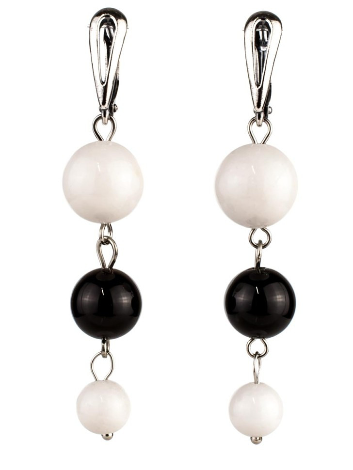 

Серьги, Белый;черный