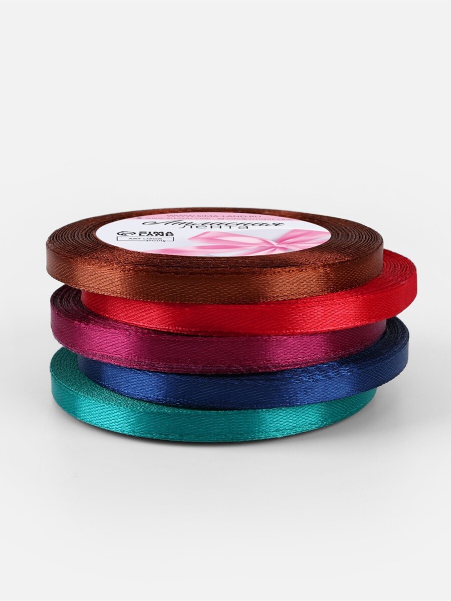 

Атласная лента, набор 5 шт., Разноцветный