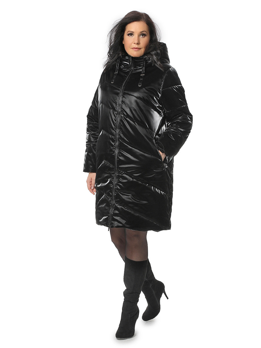 Пальто пальто оверсайз с капюшоном черное glvr s