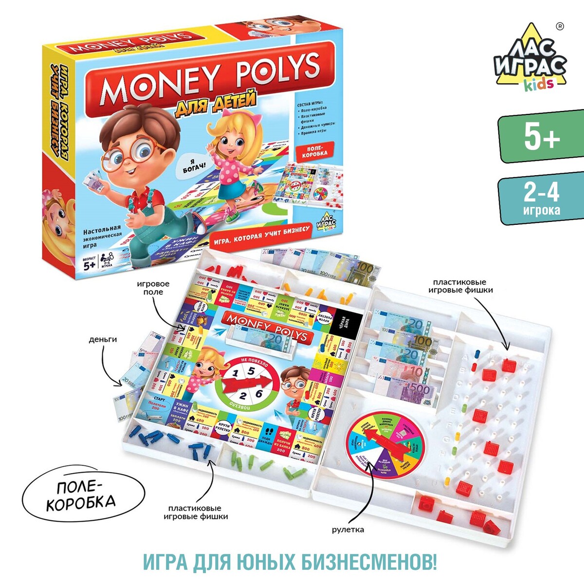Настольная экономическая игра монополия, экономическая игра money polys зоопарк 4