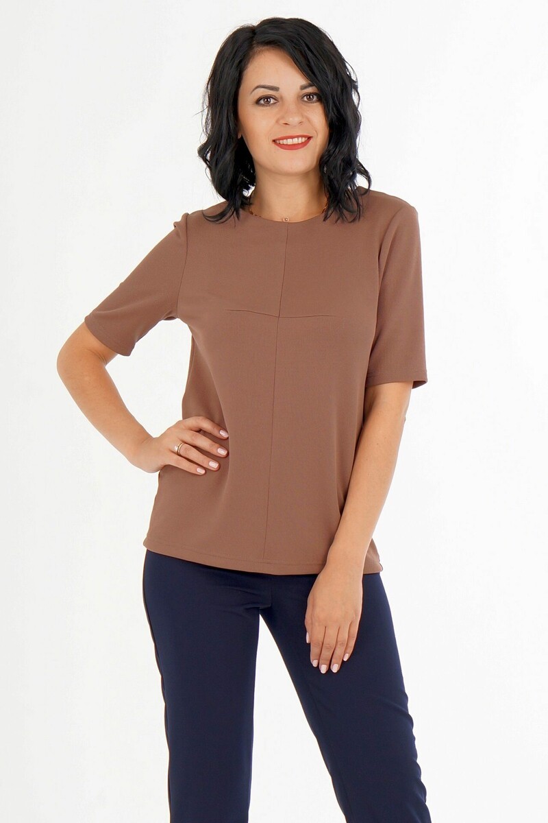 

Блуза, Бежевый;темно-бежевый