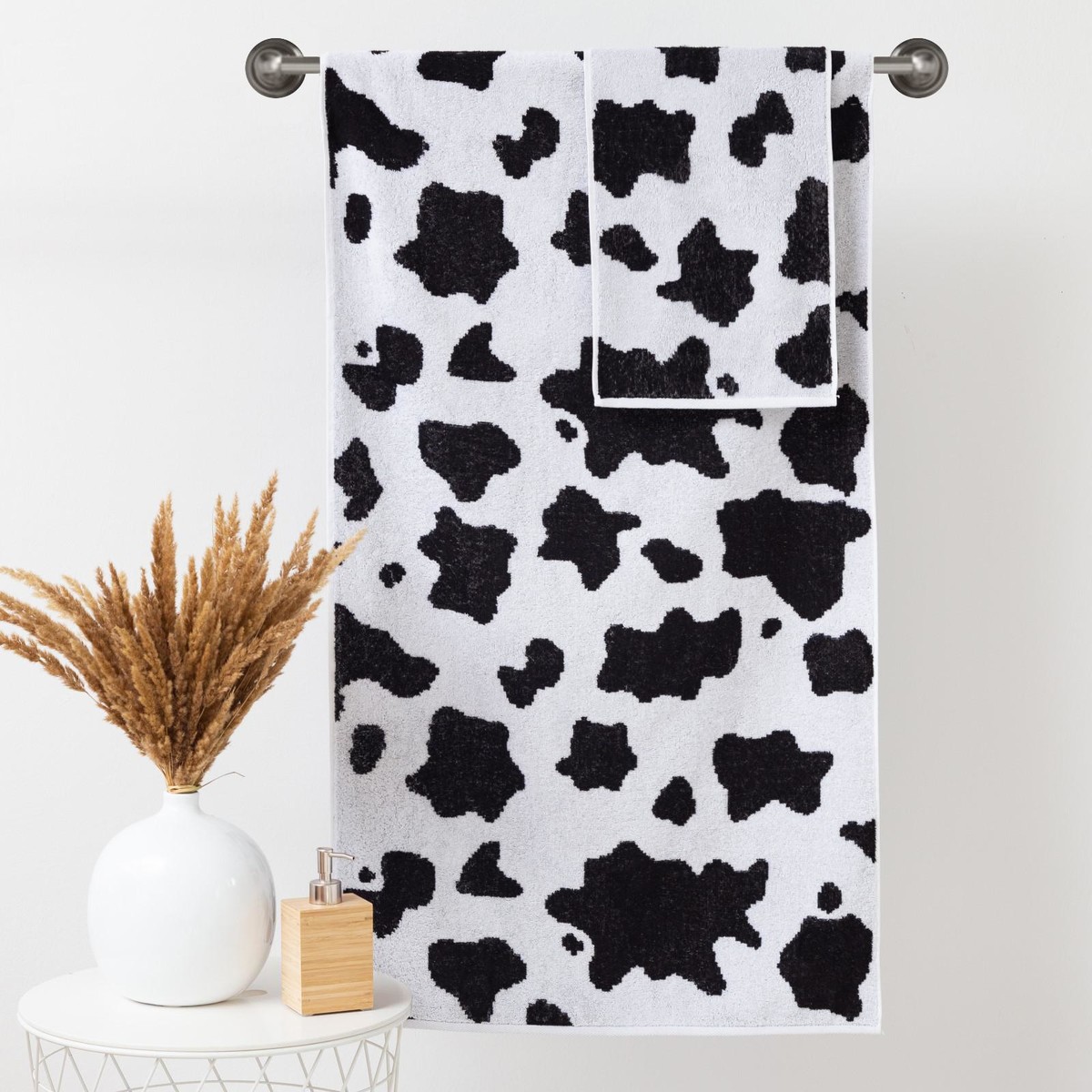 

Полотенце махровое, Черный;белый