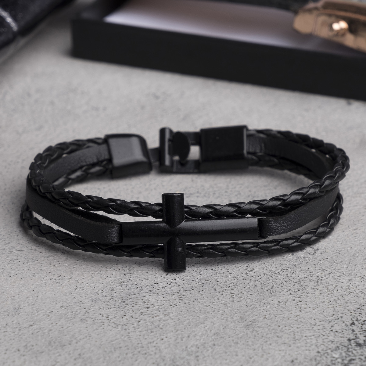 

Браслет кожа, Черный