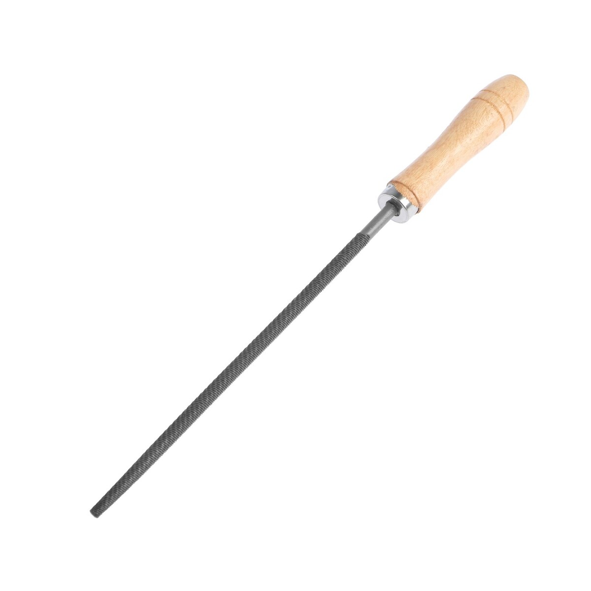 Напильник тундра, круглый, сталь у10, деревянная рукоятка, №2, 200 мм напильник круглый 150 мм 2 деревянная ручка bartex 12008