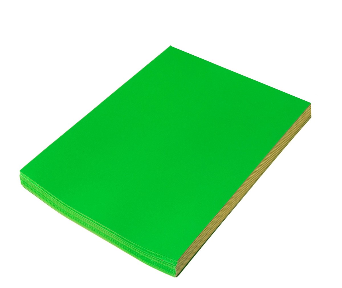 Бумага а4, 100 листов, 80 г/м, самоклеящаяся, флуоресцентный, ярко-зеленая пленка самоклеящаяся светло зеленая 0 45 х 3 м 8 мкм