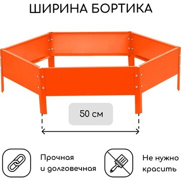 Клумба оцинкованная, d = 100 см, высота 