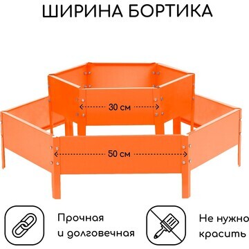 Клумба оцинкованная, 2 яруса, d = 60–100