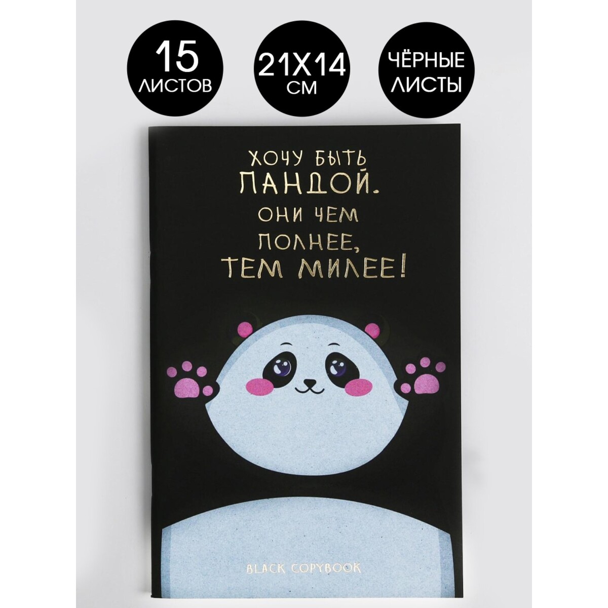 

Тетрадь с черными листами 15 листов