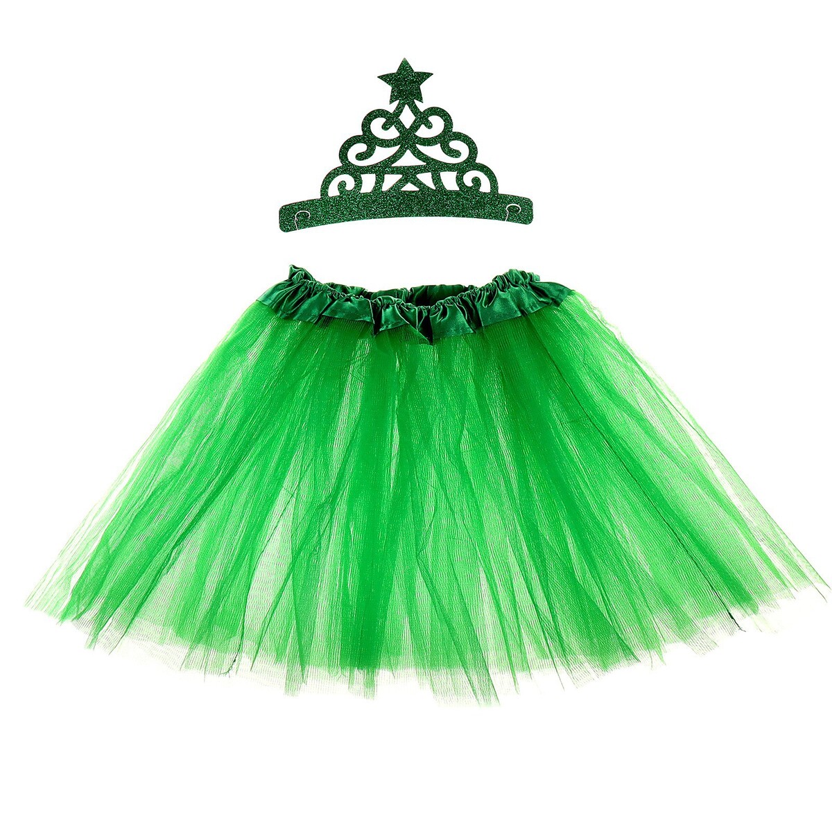 Новогодний карнавальный набор карнавальный костюм batik 1026 к 18 елочка зеленый 128