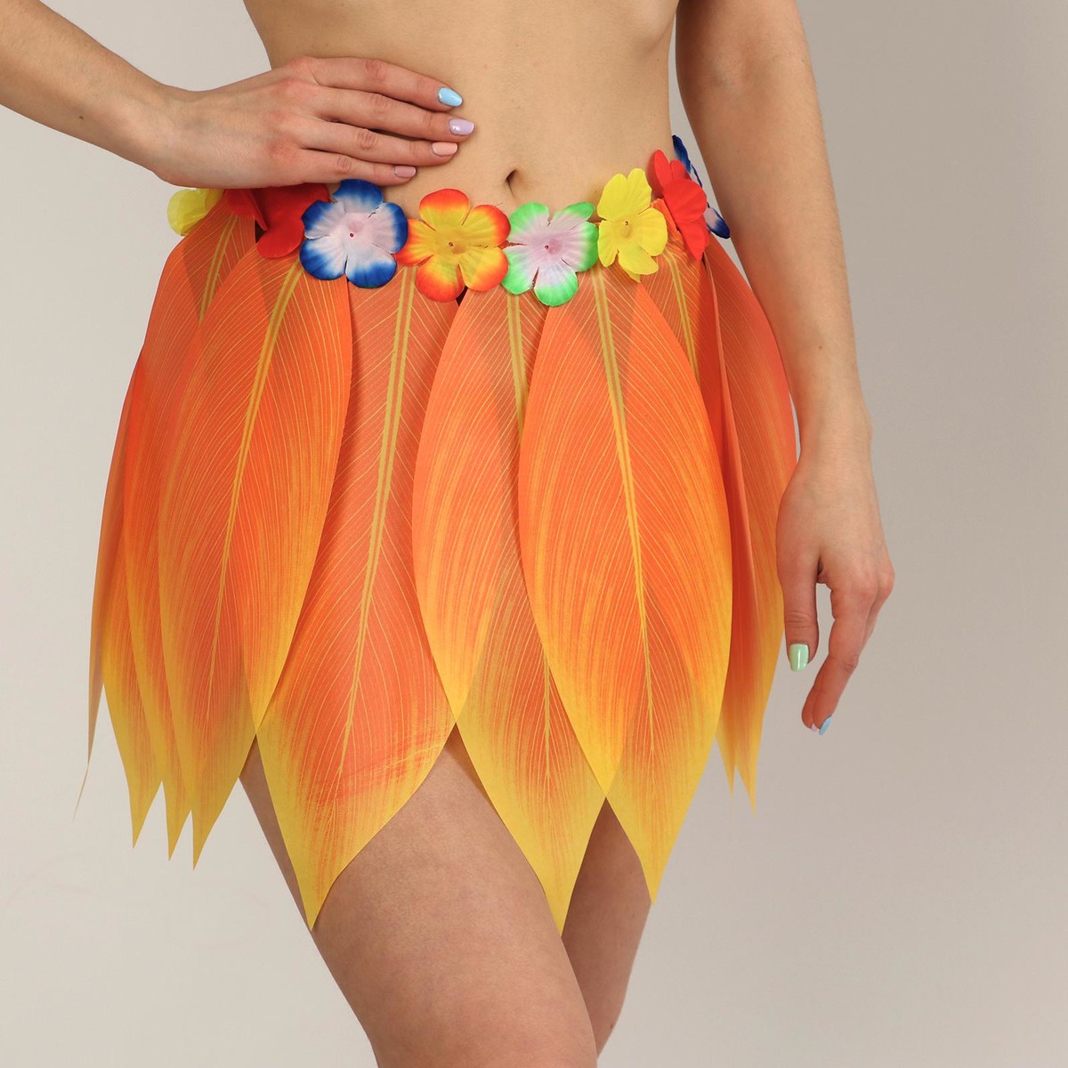 Гавайская юбка гавайская юбка 60 см желтый