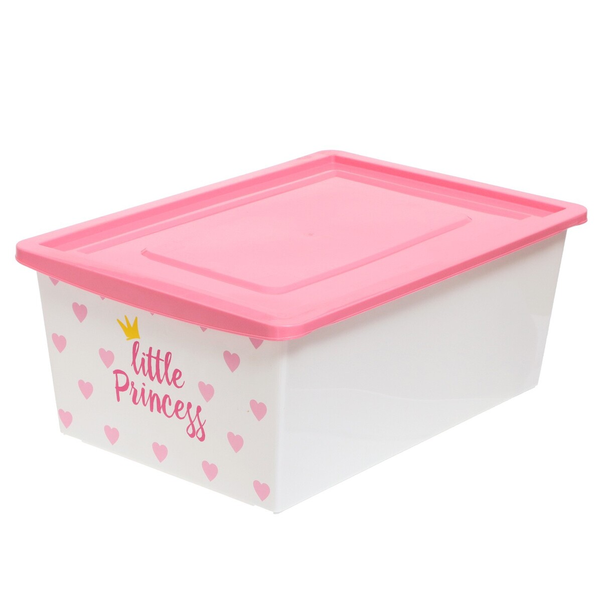 Ящик для игрушек, с крышкой, ящик для кровати детской polini kids mirum 1910 розовый
