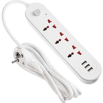 Удлинитель luazon lighting, 3 розетки, 3