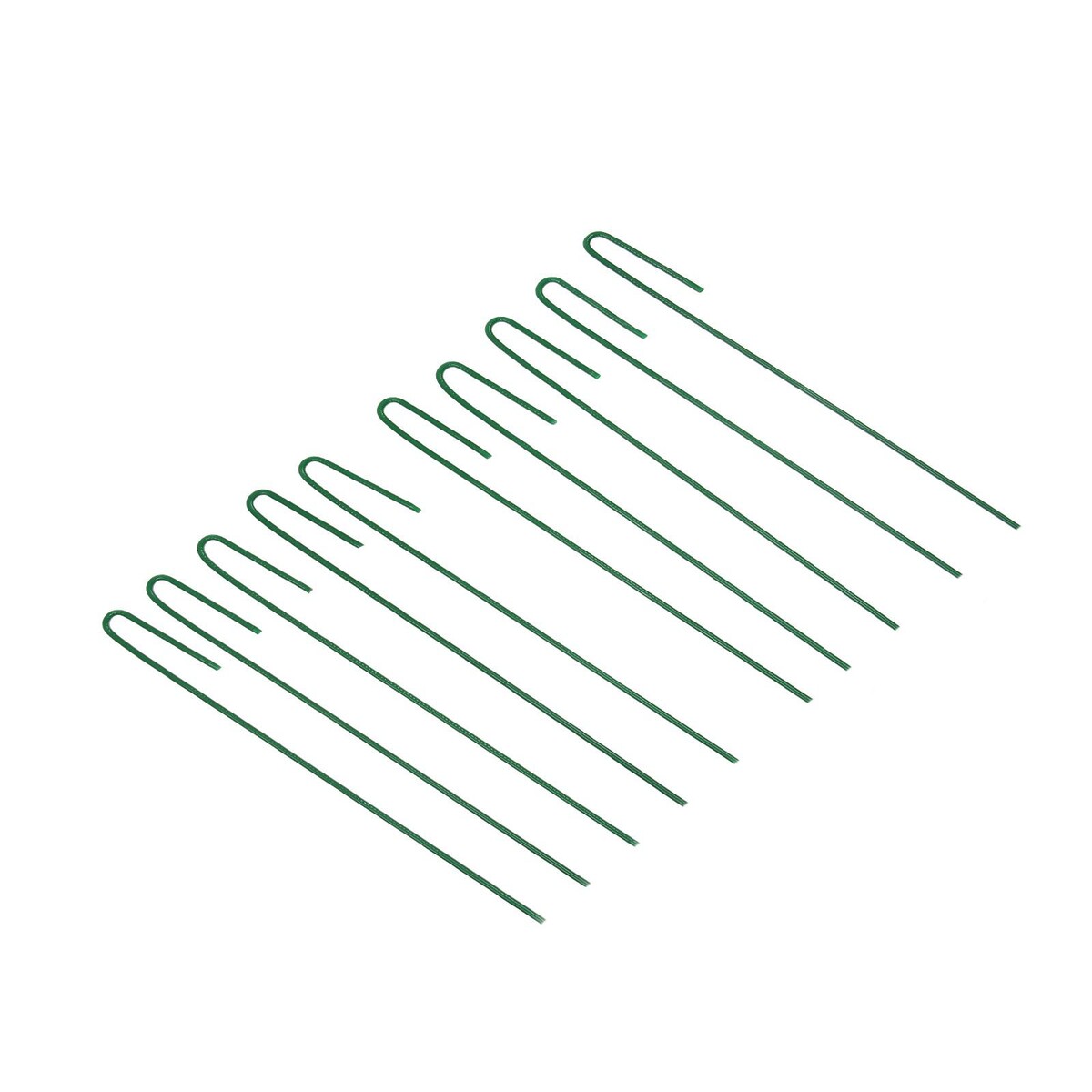 Колышек универсальный, h = 30 см, ножка d = 0.3 см, набор 10 шт., зеленый, greengo Greengo