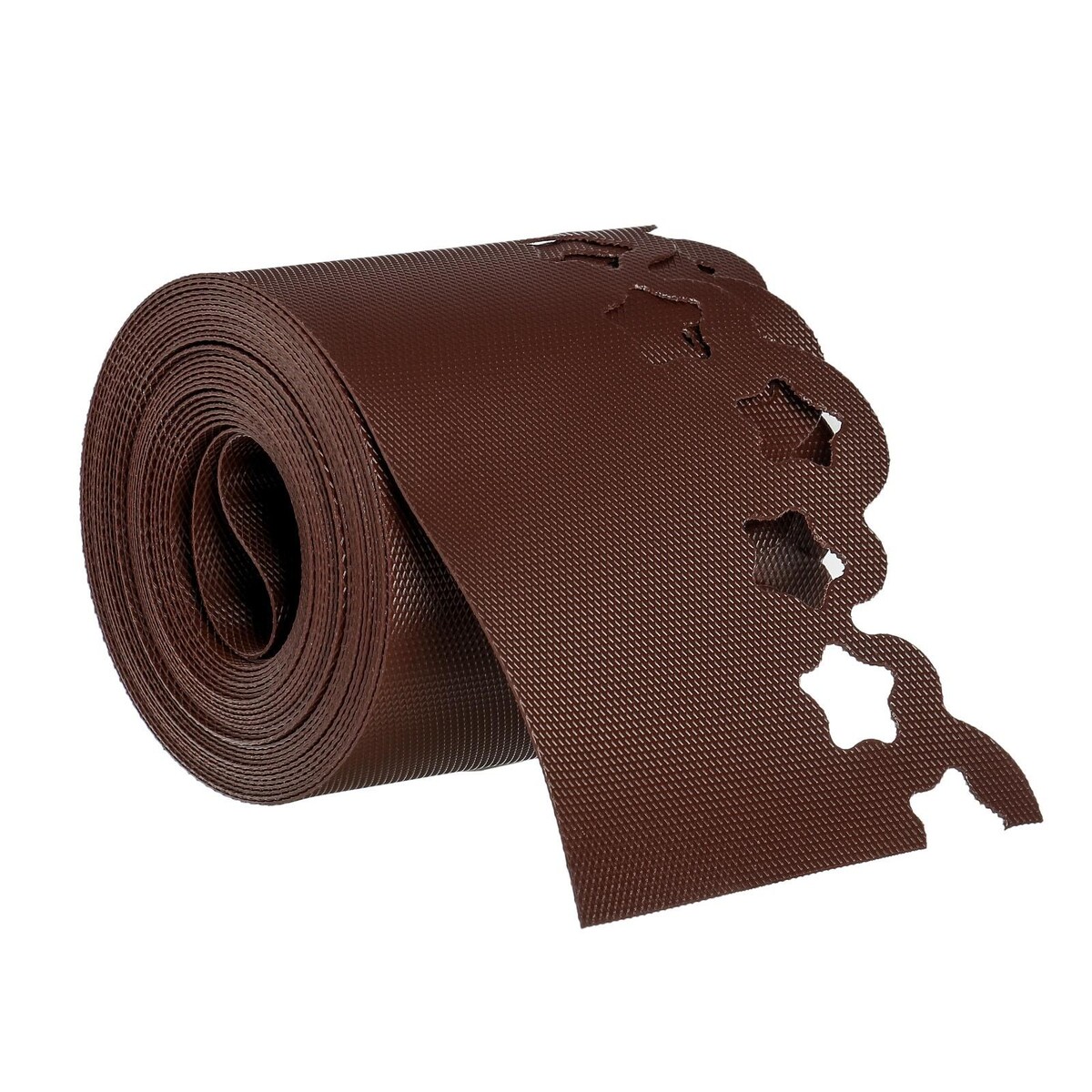 Лента бордюрная, 0.15 × 9 м, толщина 1.2 мм, пластиковая, фигурная, коричневая, greengo цепочка для сумки пластиковая 23 × 17 мм 120 см темно коричневый