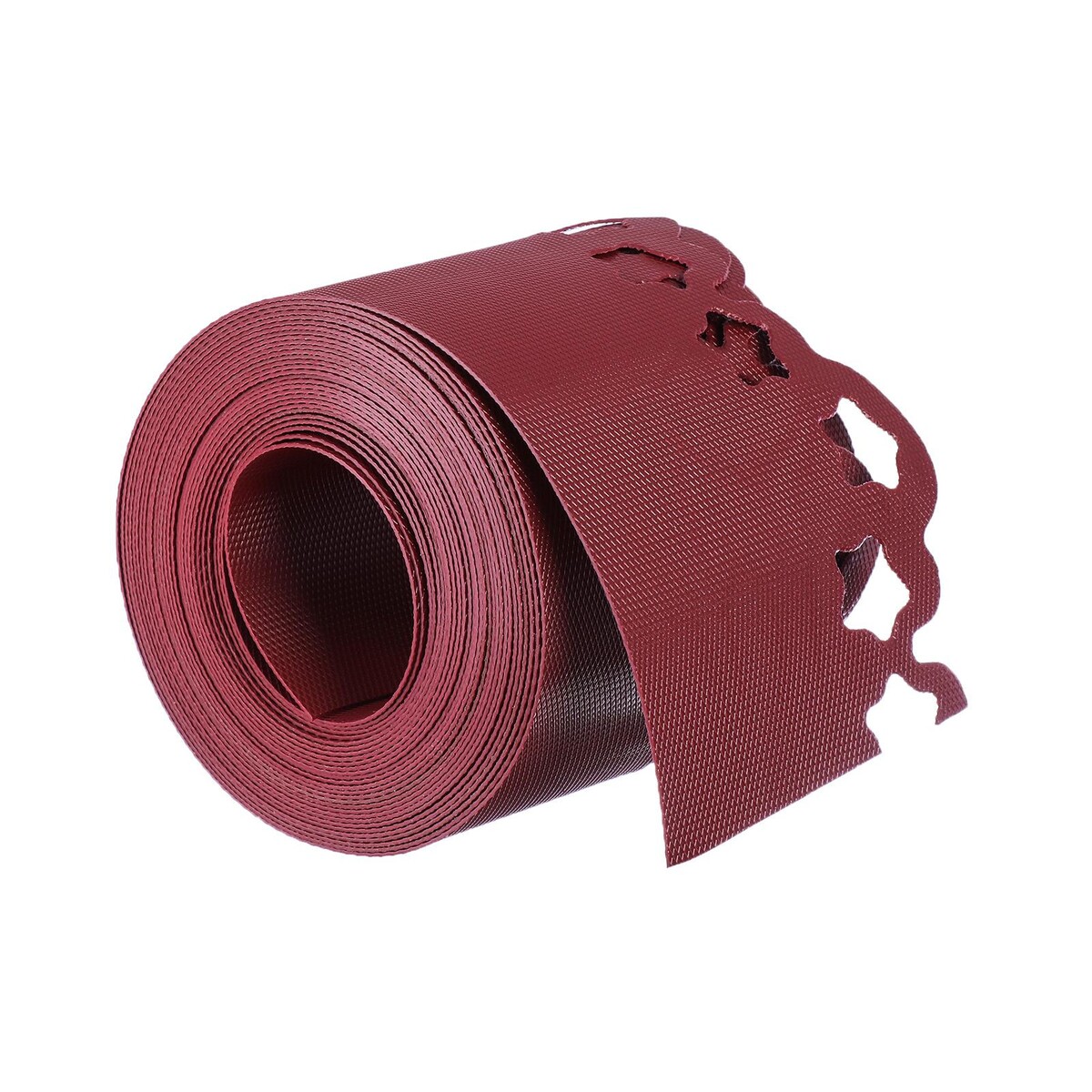 Лента бордюрная, 0.15 × 9 м, толщина 1.2 мм, пластиковая, фигурная, красная лента бордюрная 0 15 × 9 м толщина 1 2 мм пластиковая фигурная красная