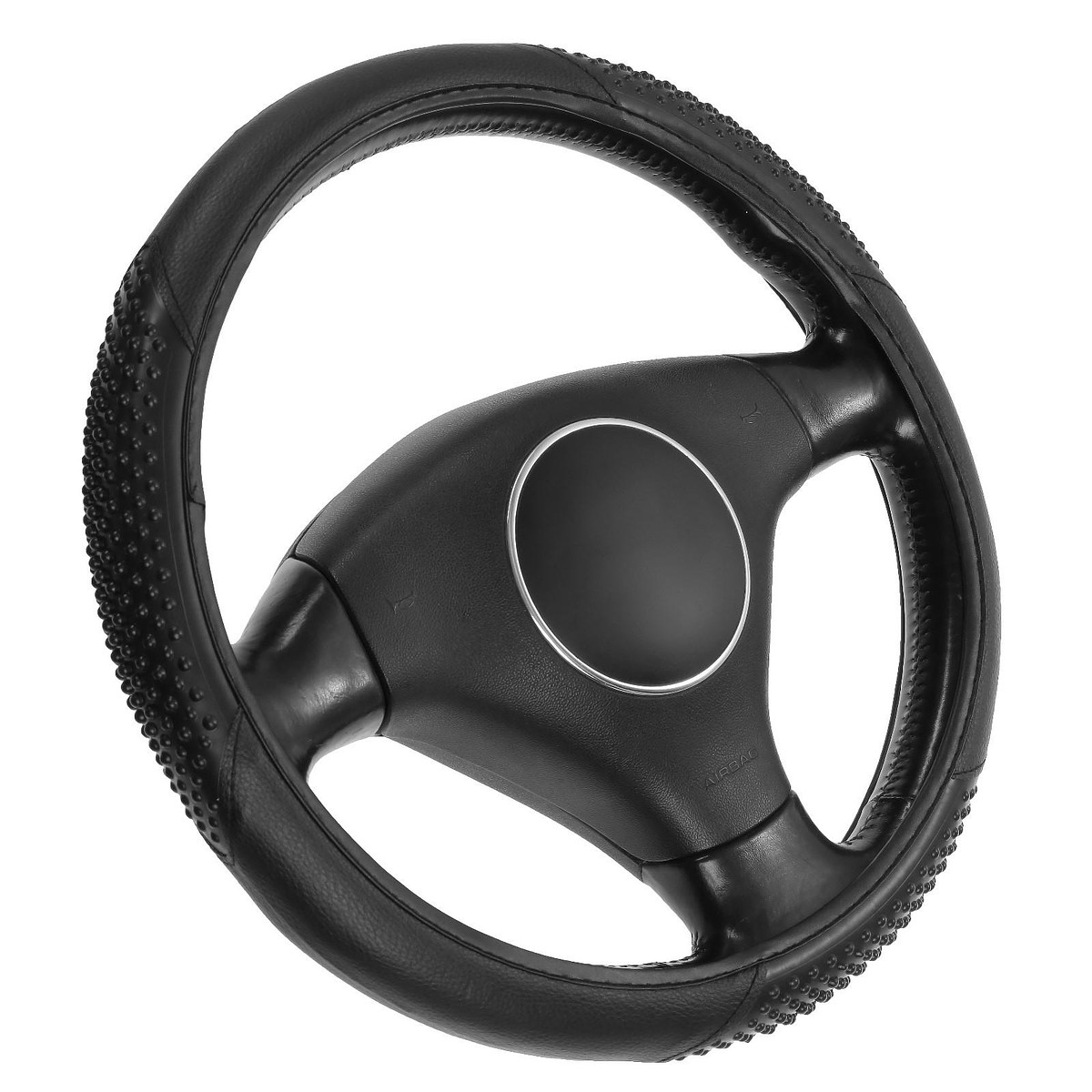 

Оплетка на руль torso, кожа pu, массажные вставки, размер 38 см, черный, Серый;черный