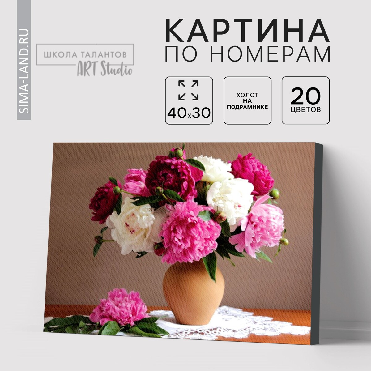 

Картина по номерам на холсте с подрамником