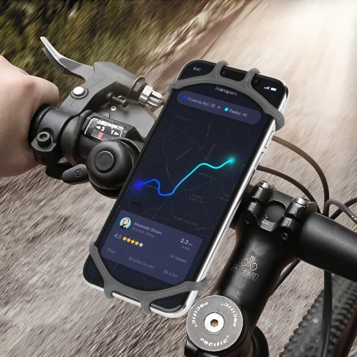 фото Велосипедный держатель для телефона luazon, поворотный, силиконовый, до 6.5 luazon home
