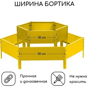 Клумба оцинкованная, 2 яруса, d = 60–100