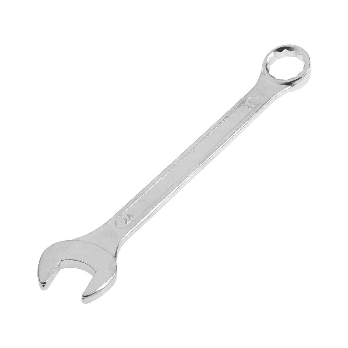 Ключ комбинированный тундра, хромированный, 24 мм ключ комбинированный трещоточный шарнирный тундра crv полированный 72 зуба 13 мм