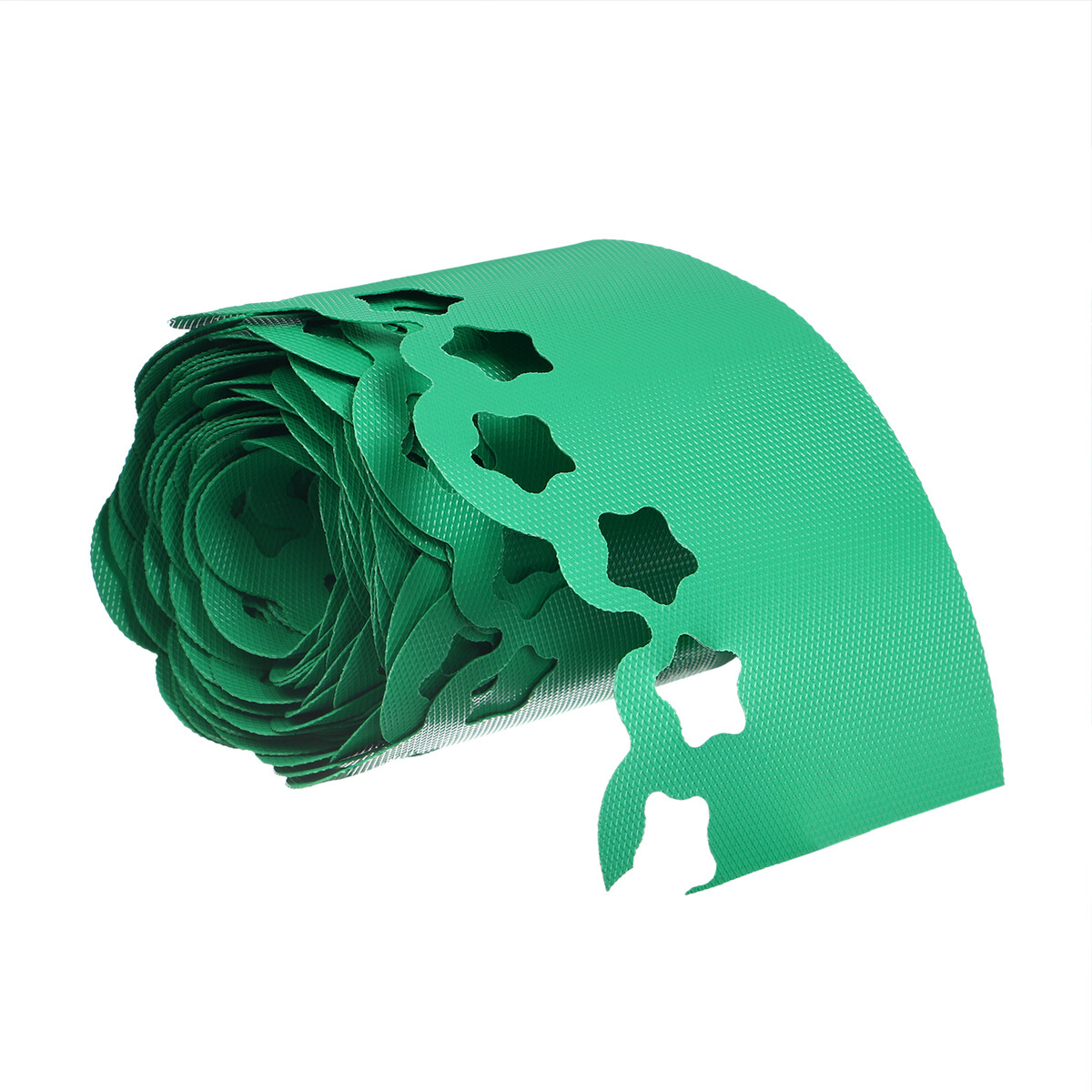 Лента бордюрная, 0.15 × 9 м, толщина 1.2 мм, пластиковая, фигурная, зеленая сковорода доляна promo d 22 см пластиковая ручка антипригарное покрытие бордовый
