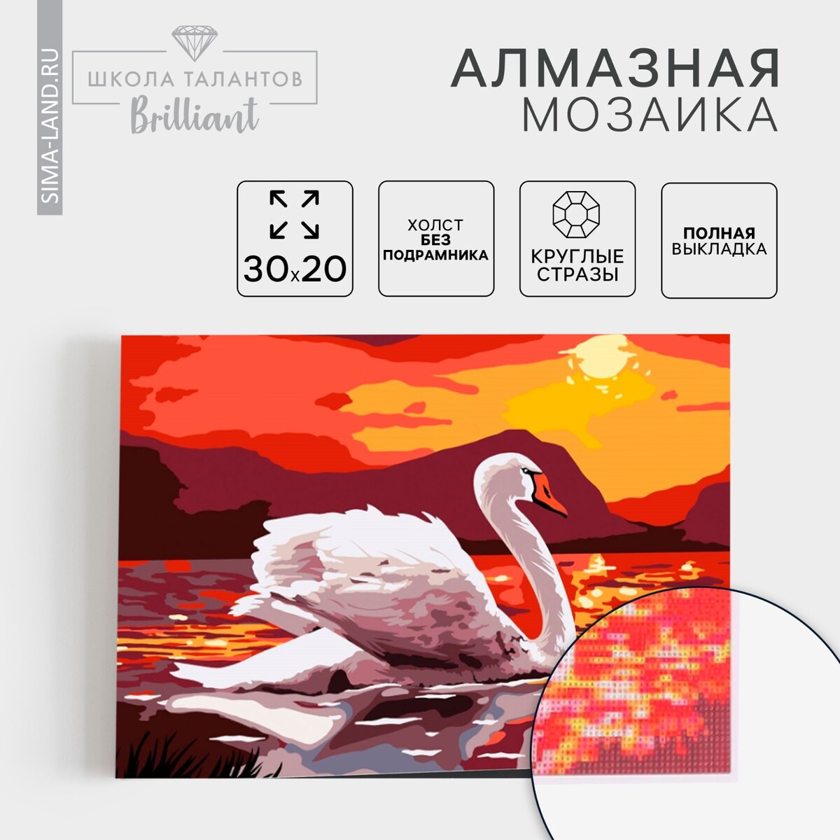 

Алмазная мозаика с полным заполнением на холсте
