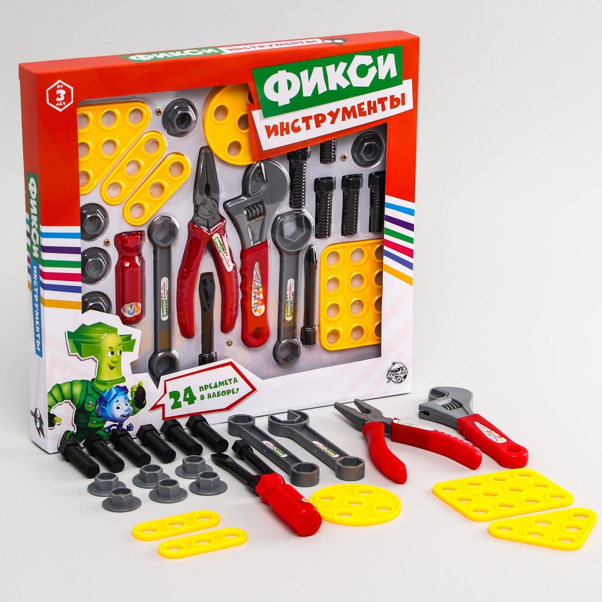 Набор строителя с инструментами игровой фиксики набор для лепки из пластилина jovi с формочками и инструментами