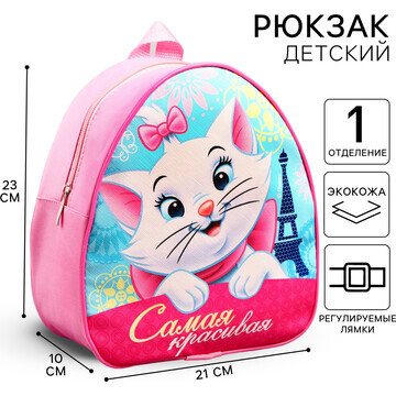 Рюкзак детский, 23х21х10 см, коты аристо