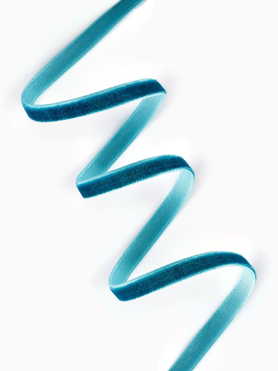 

Лента бархатная, 6 мм, 18±1 м, зеленая №34, Зеленый