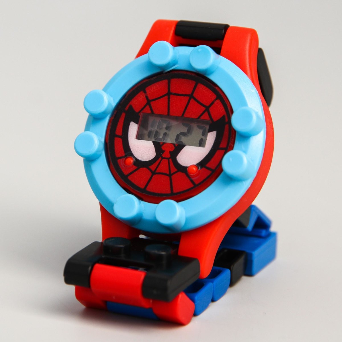 Часы наручные лего, человек-паук, с ремешком-конструктором часы наручные лего микки маус с ремешком конструктором