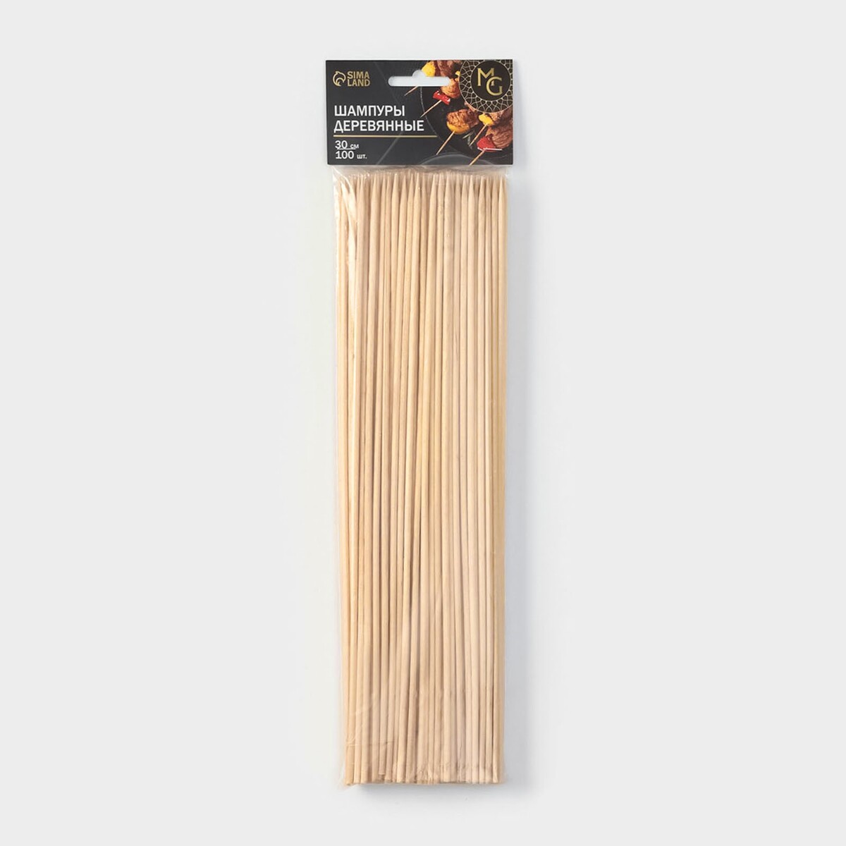 Шампур деревянный magistro, 30×0,3 см, 100 шт, береза Magistro
